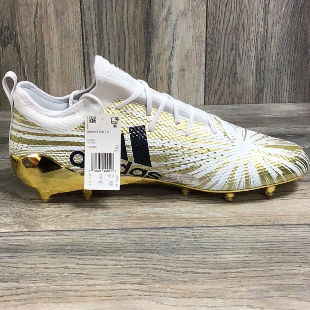 NEW Adidas Adizero 5-Star Metallic Football Cleats - Picture 5 of 6